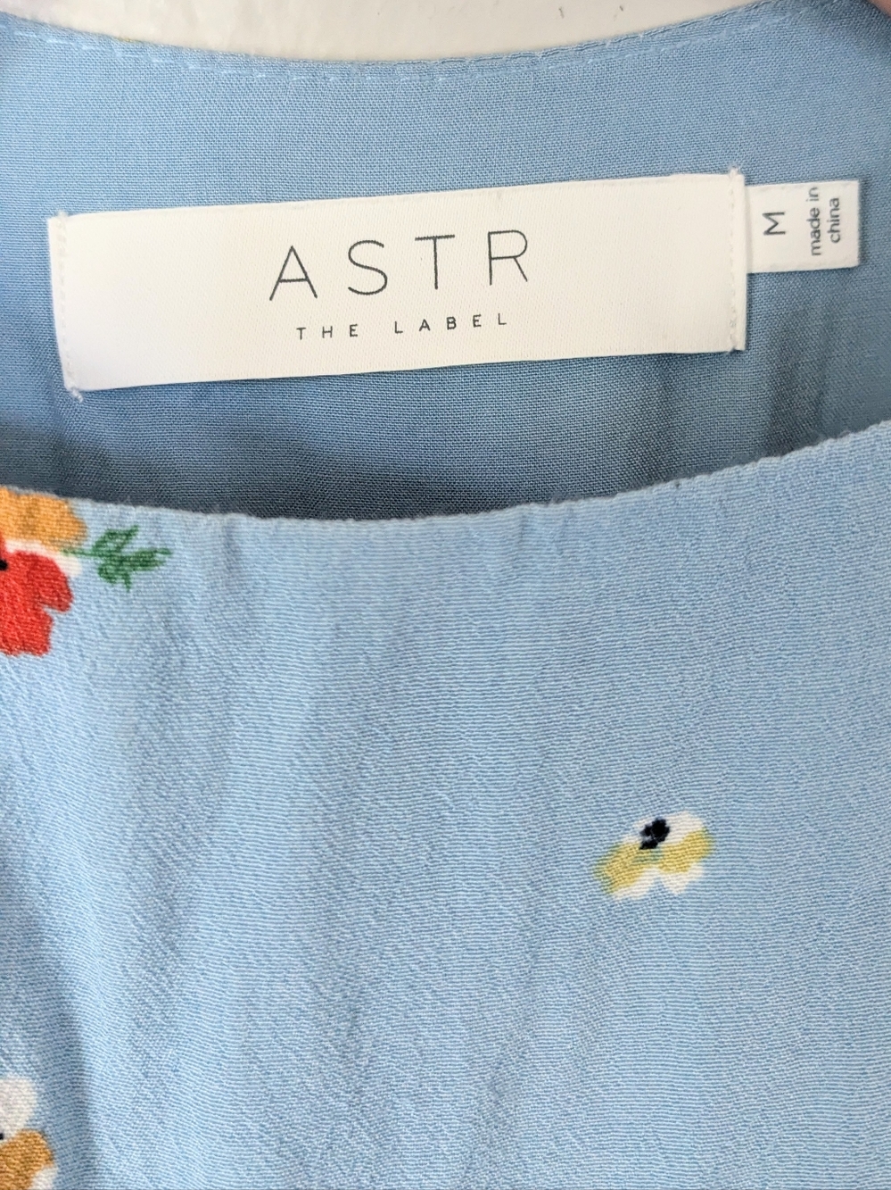 ASTR the Label Blue Floral Midi Maxi Dress Size Medium - Picture 3 of 5